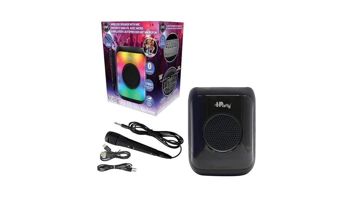 Lexibook, Iparty®, Portable Bluetooth® Speaker With Microphone, Powerful Sound Volume,
