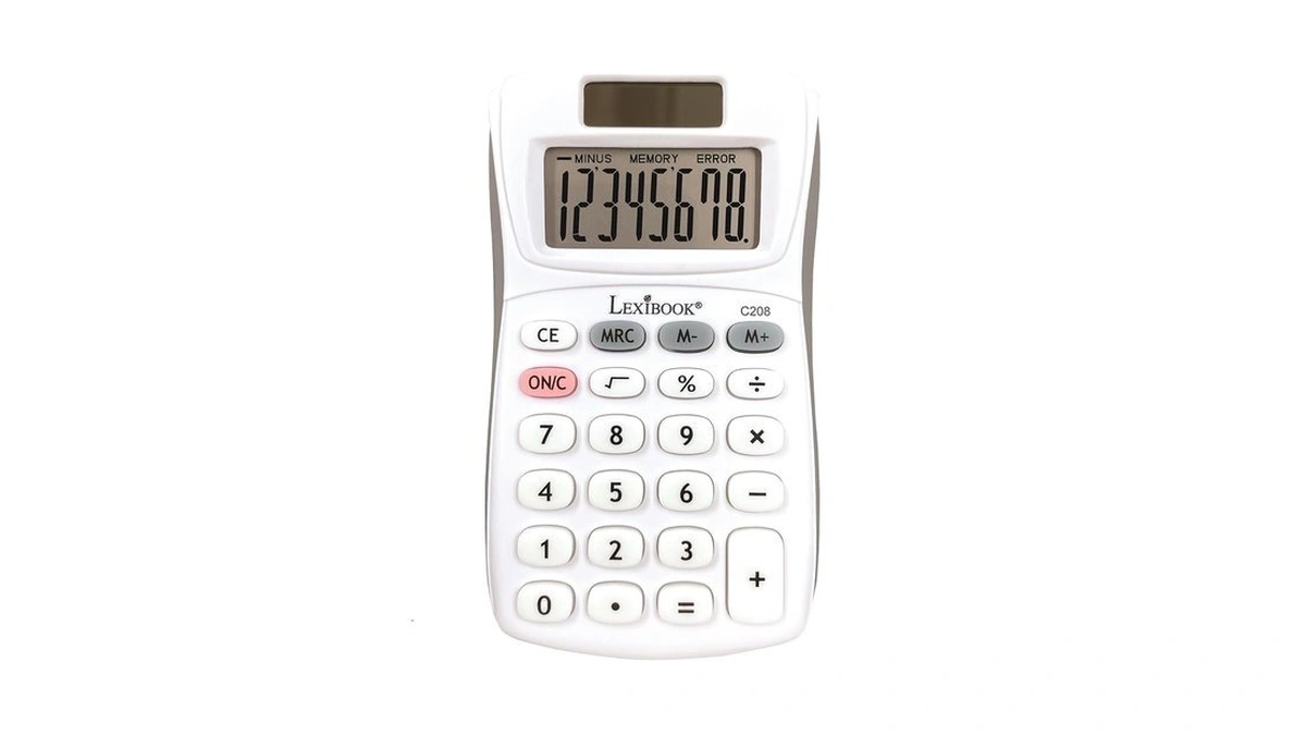 Lexibook - 8 Digit Pocket Calculator - Basic And Memory