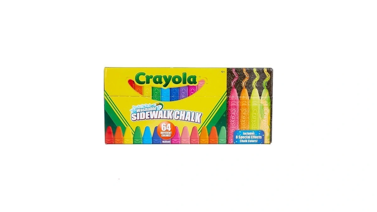 Crayola Ultimate Washable Chalk Collection (64ct), Bulk Outdoor Sidewalk Chalk