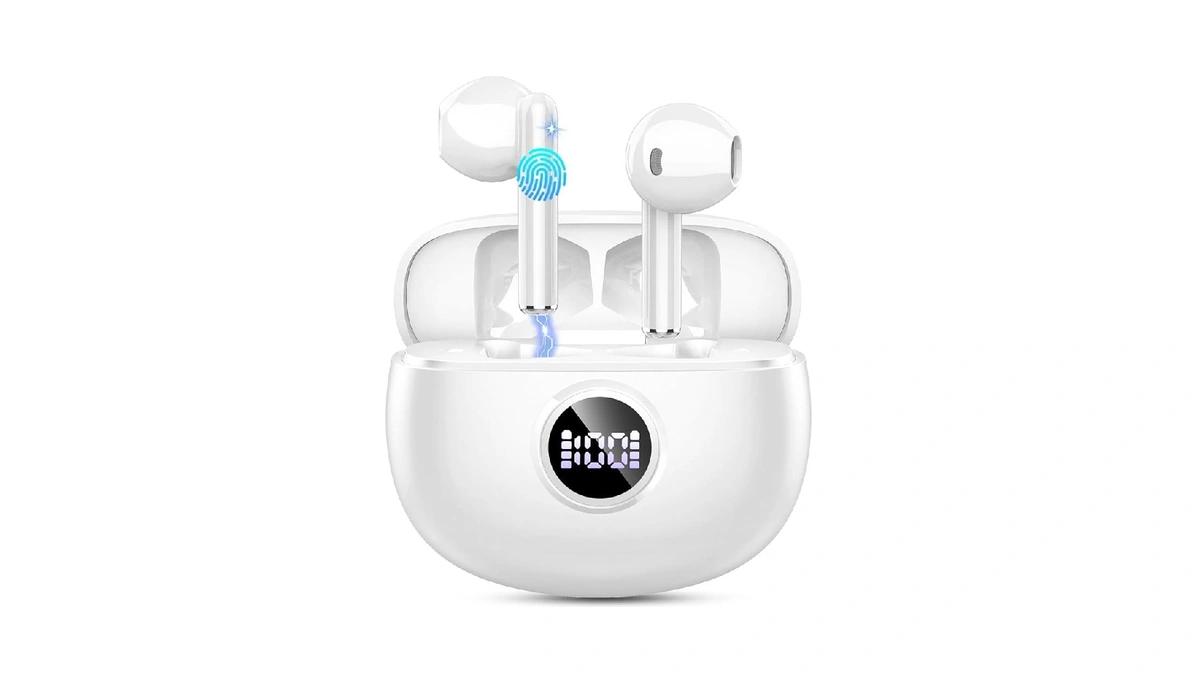 Wireless Earbuds, Bluetooth Headphones, Stereo Bass Ear Buds With Enc