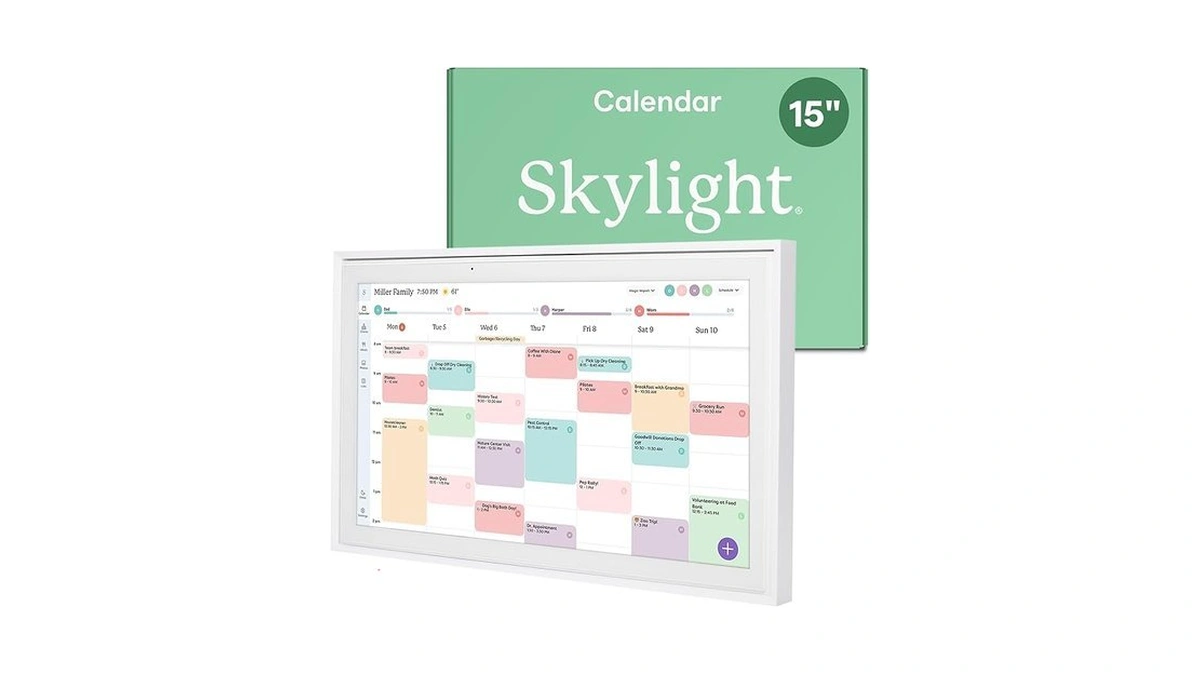 Skylight Calendar: 15-inch Wall Planner Digital Calendar & Chore Chart,