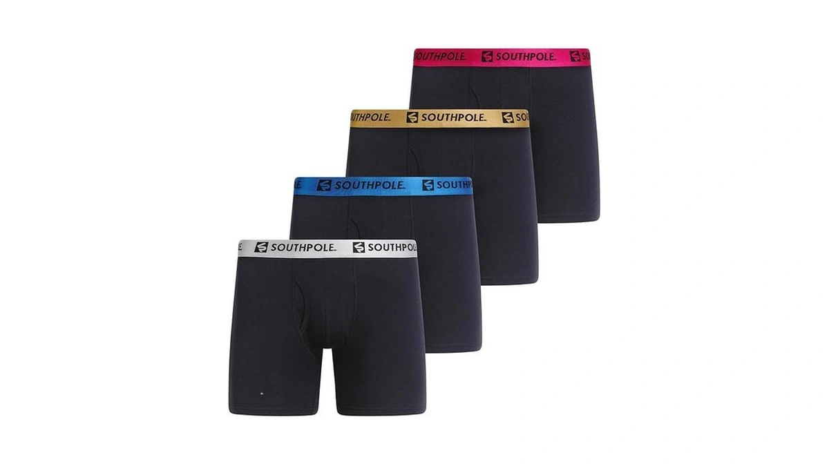 Southpole Cotton Stretch Boxer Briefs For Men Pack Of 4
