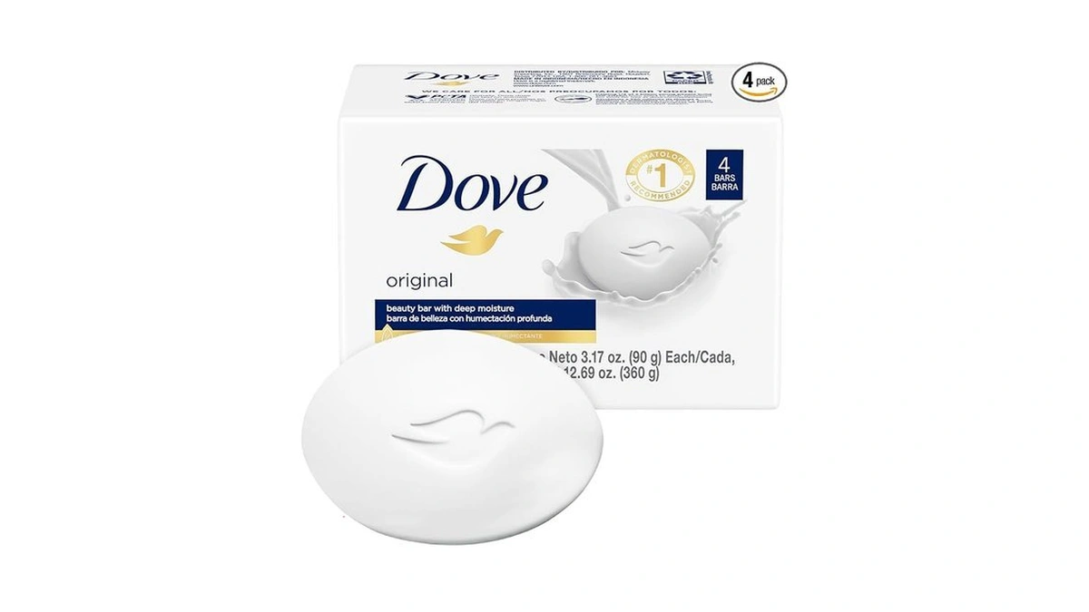 Dove Soap, Original Beauty Bar Pack (4 Soap Bars) –