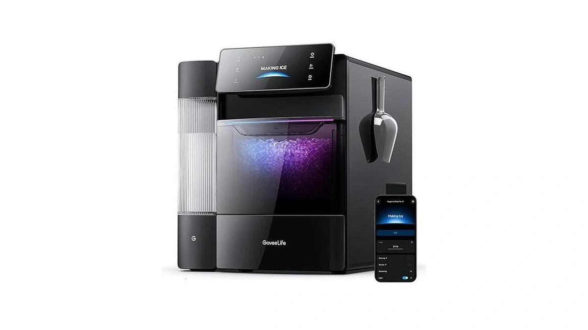 Goveelife Smart Nugget Ice Maker Pro, 60lbs Daily, 6-minute First