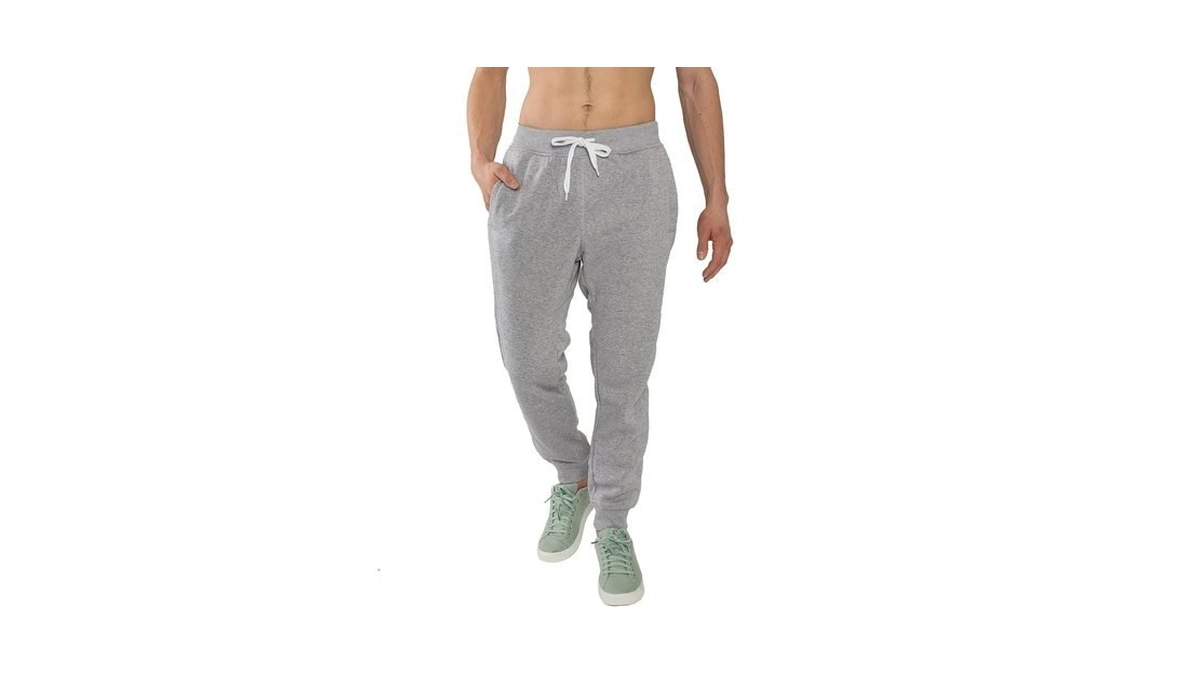 Southpole Fleece Joggers For Men With Pockets, Lightweight Cuffed Sweatpants