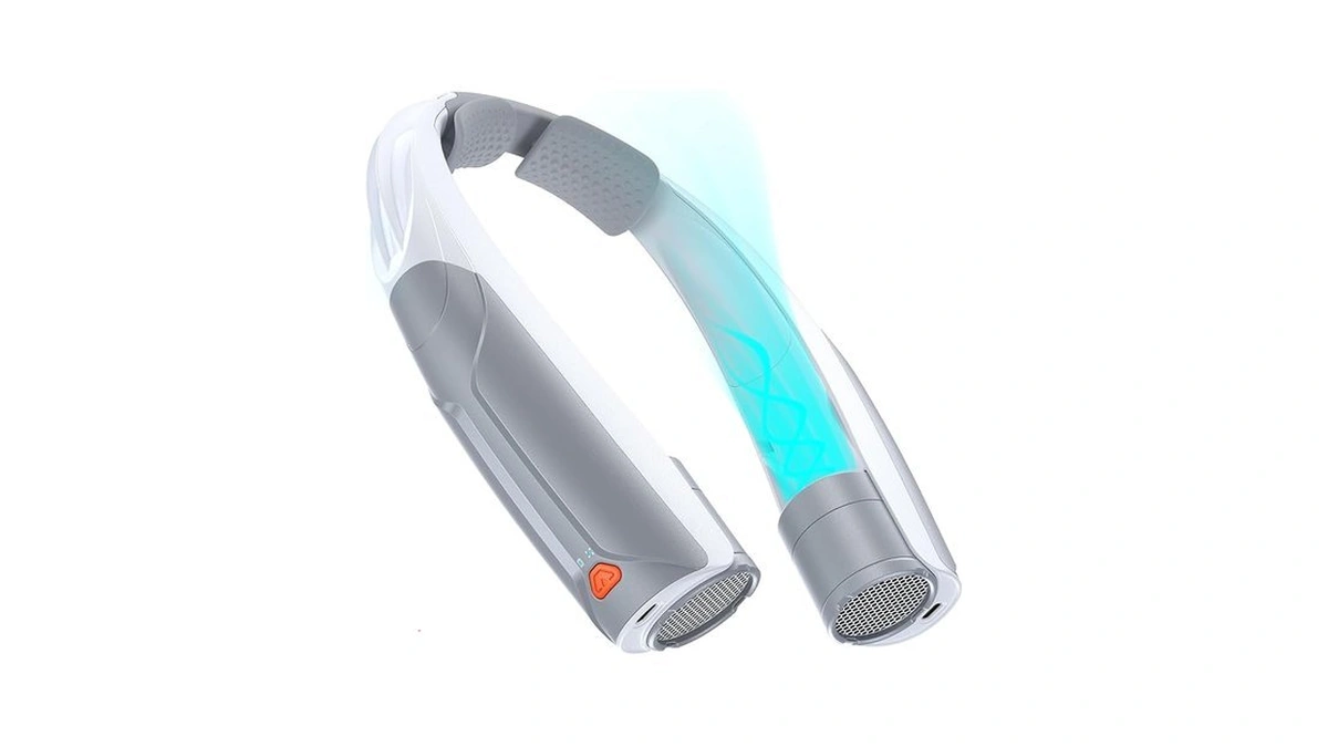 Aaolin Portable Neck Fan With 6000mah Battery, Usb-c Rechargeable, Grizzly