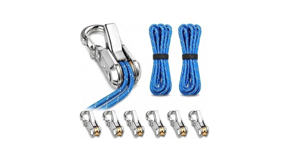 Lackone Upgrade Rope Rollers 6 Pack With Paracord Tensioner &