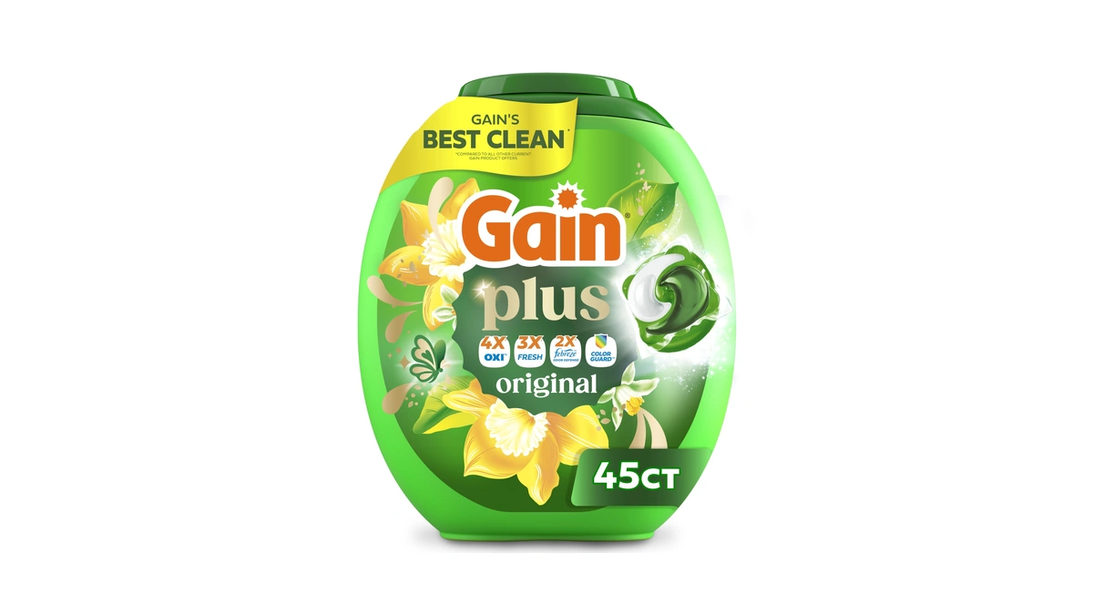 Gain Plus Flings Liquid Laundry Detergent Pacs, Gain's Best Clean,