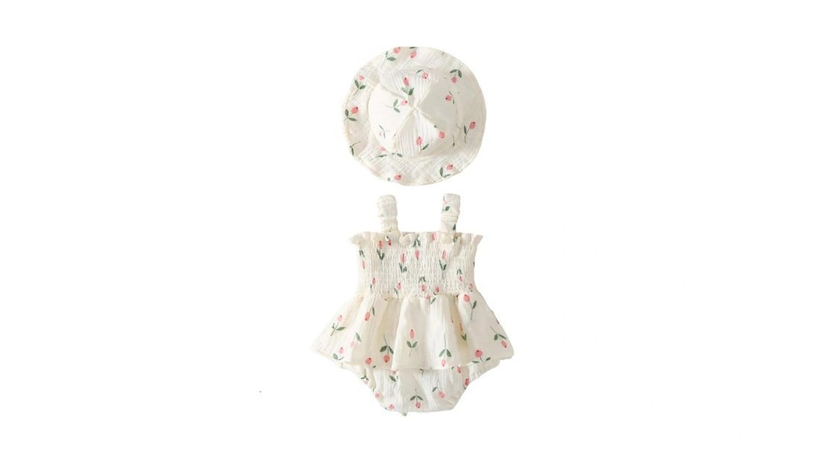 Mubineo Baby Girl Clothes Summer Dress Cotton Linen Romper Sleeveless