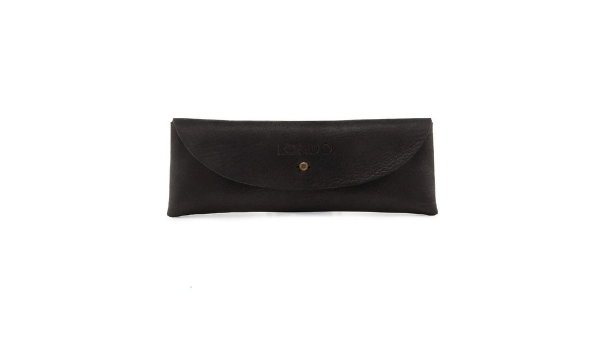 Londo Genuine Leather Retro Pen And Pencil Case - Metal