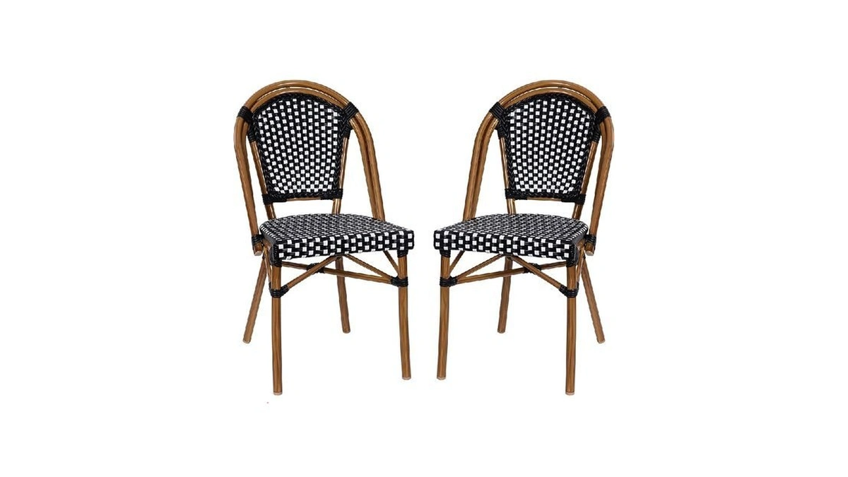 Flash Furniture Bordeaux Set Of 2 Indoor/outdoor Commercial Bistro Stack
