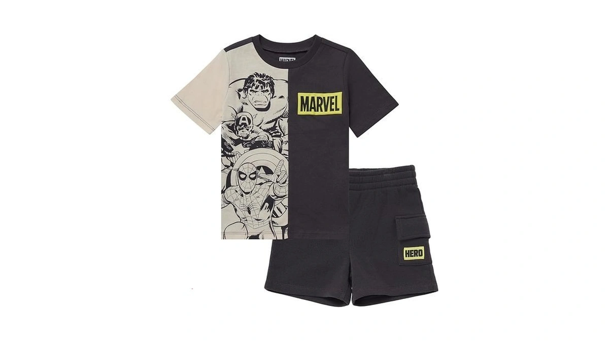 Marvel Avengers Spiderman Outfit For Boys 2 Piece T-shirt &