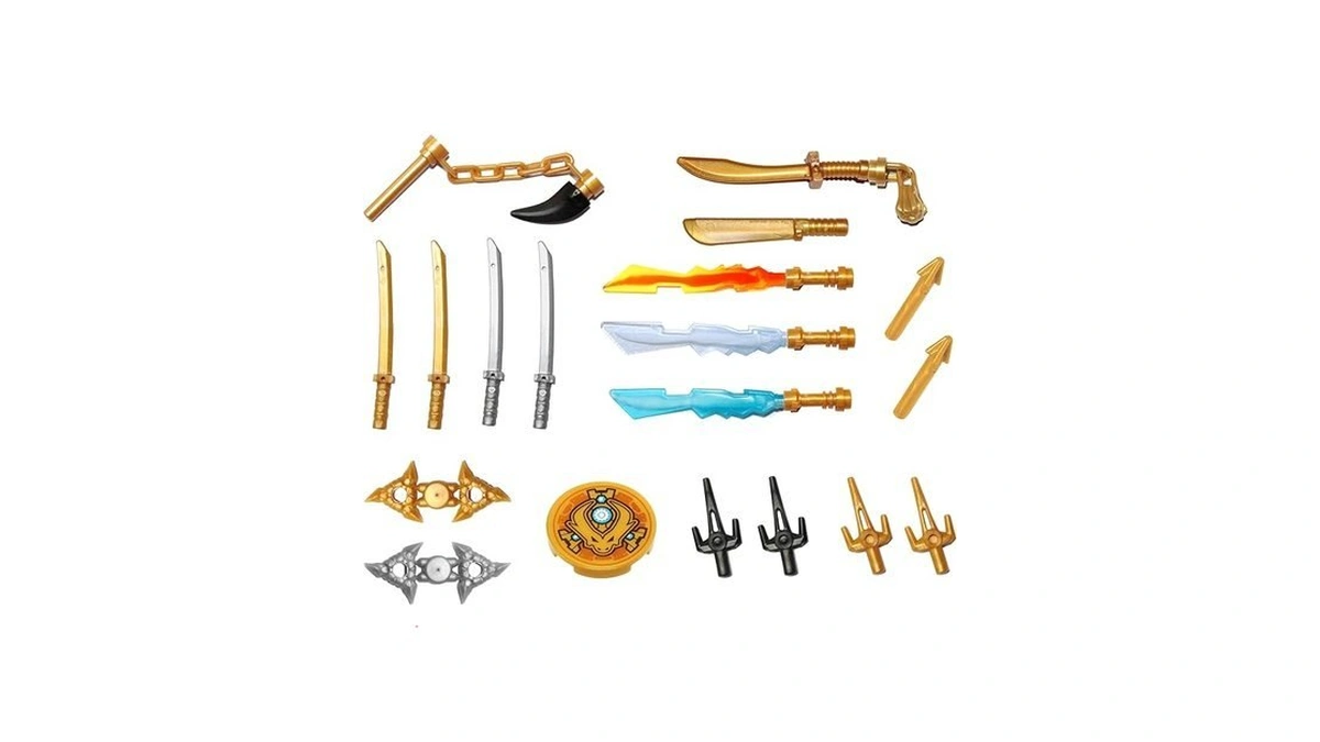 Lego Ninjago Weapons Pack With Display Stand - For All
