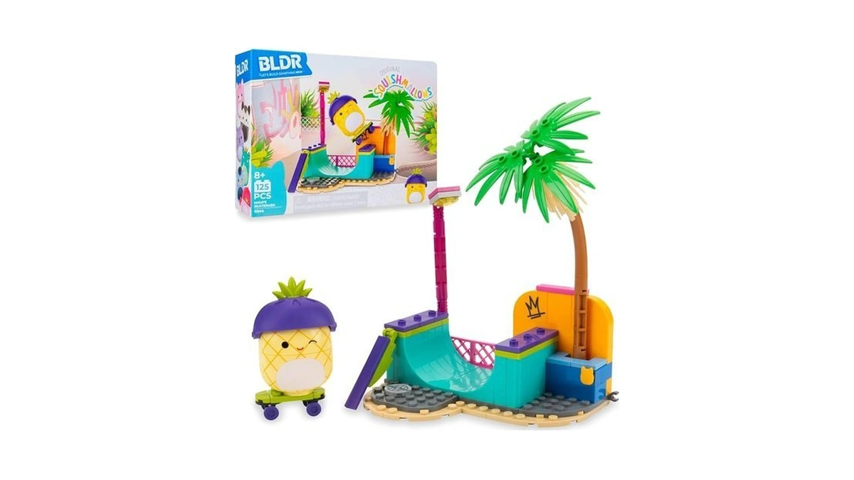 Bldr Squishmallows Maui's Skatepark Building Set - Maui The Pineapple