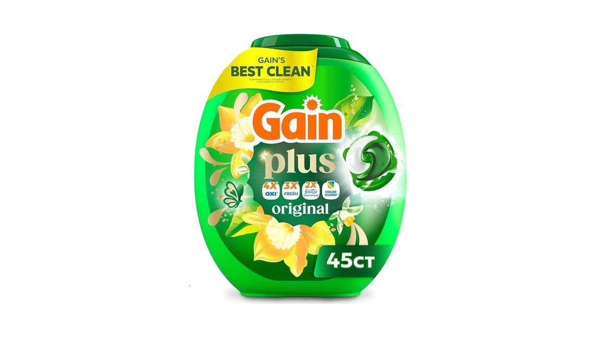 Gain Plus Flings Liquid Laundry Detergent Pacs, Gain's Best Clean,