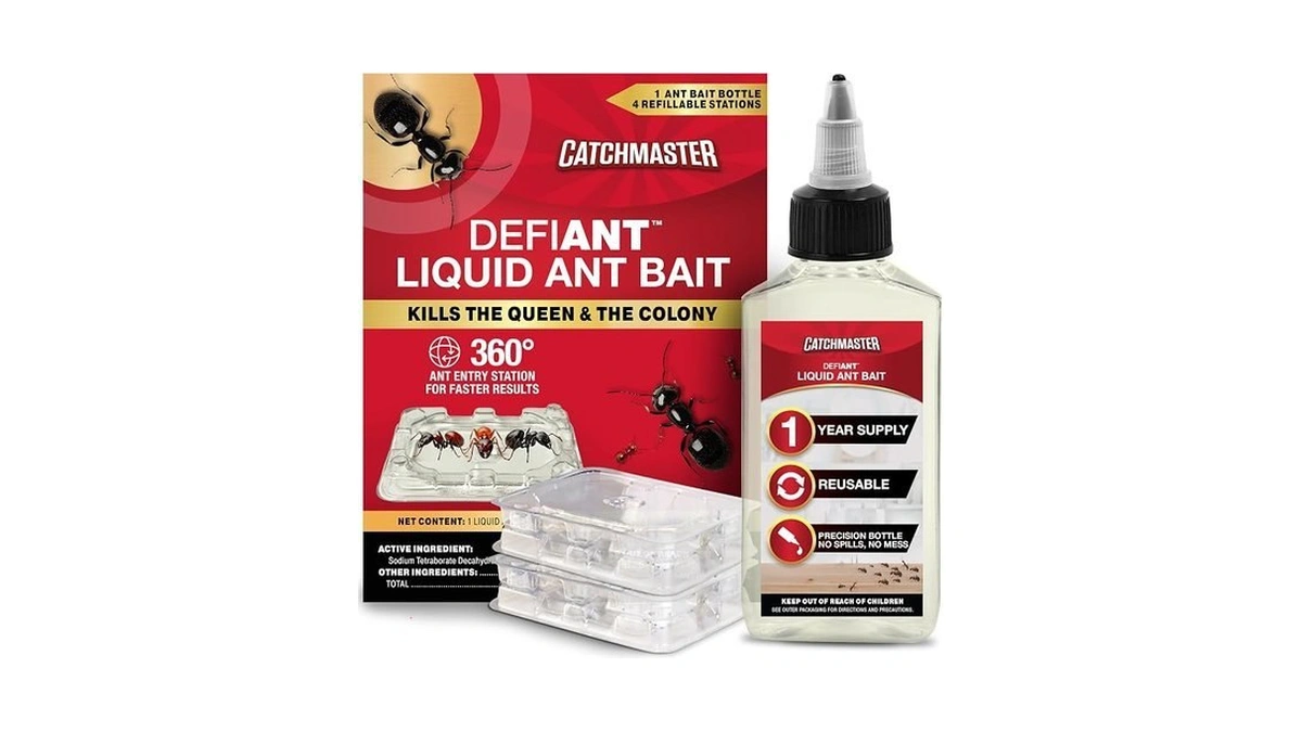 Catchmaster Defiant Premium Liquid Ant Killer, 1-year Supply, Kills The