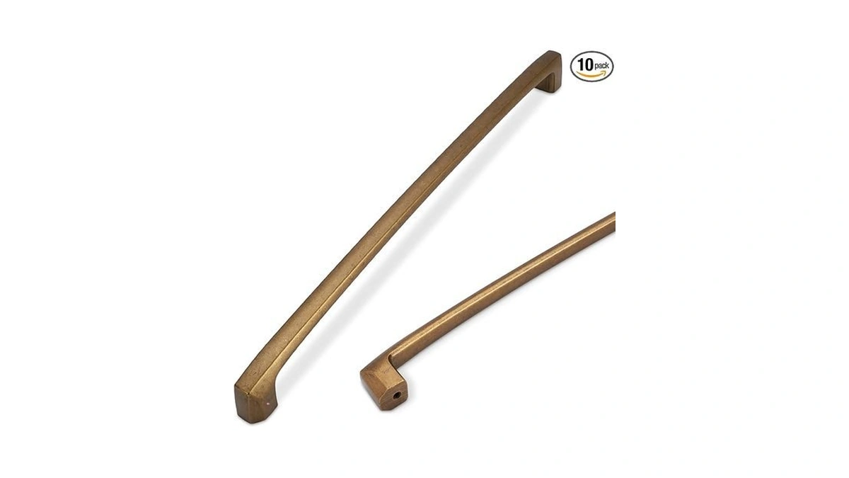 Cotykiley 10 Pack 10 Inch(254mm) Antique Brass Kitchen Cabinet Handles