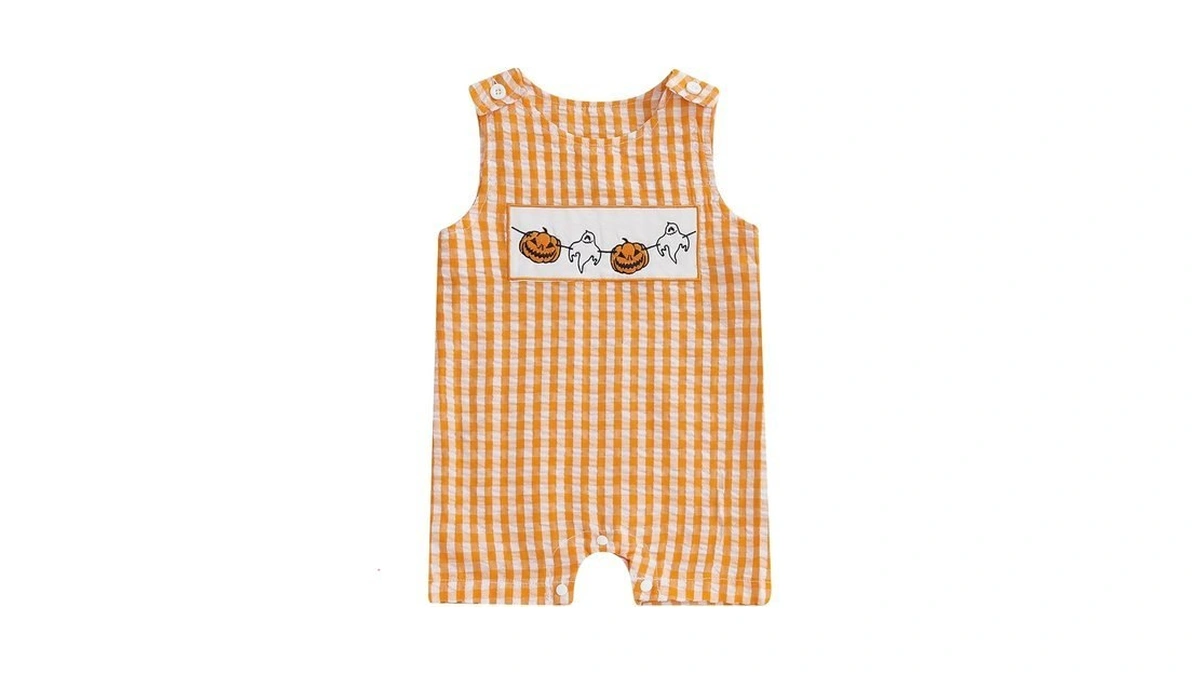Ayalinggo Toddler First Halloween Baby Girl Boy Outfit Sleeveless Romper