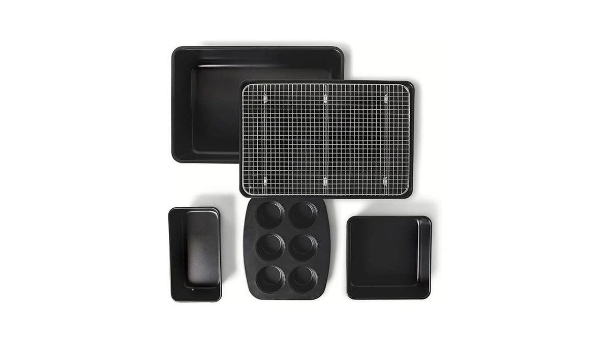 Amazon Basics Nonstick Bakeware 6-piece Set, Stackable, Dishwasher And Oven-safe,