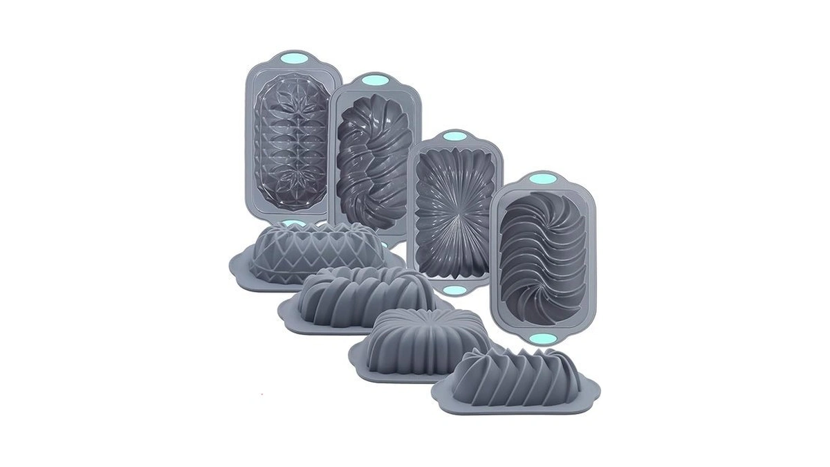 4 Piece Silicone Loaf Pan For Baking Bread, Non-stick Kitchen