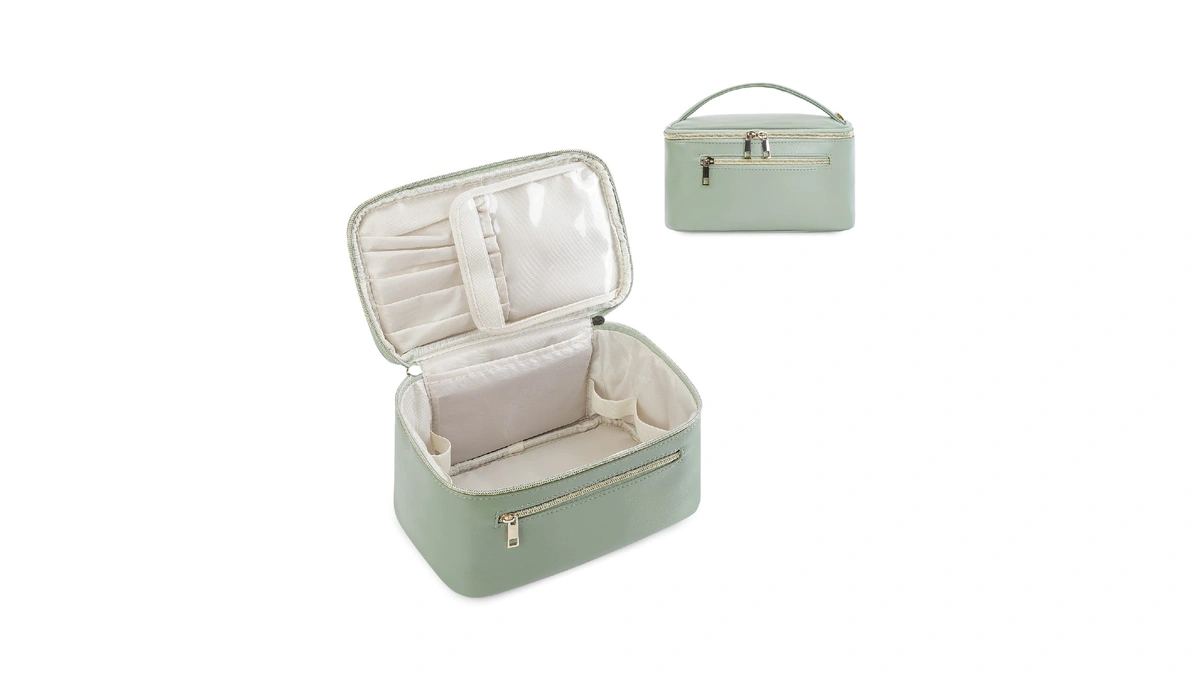Wandering Nature Makeup Bag, Travel Make Up Organizer Cosmetic Brush