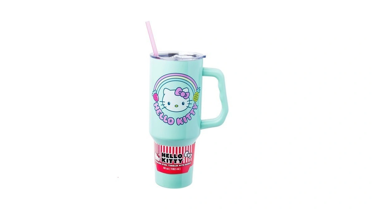 Silver Buffalo Sanrio Hello Kitty Kawaii Strawberry, Pineapple, And Rainbows