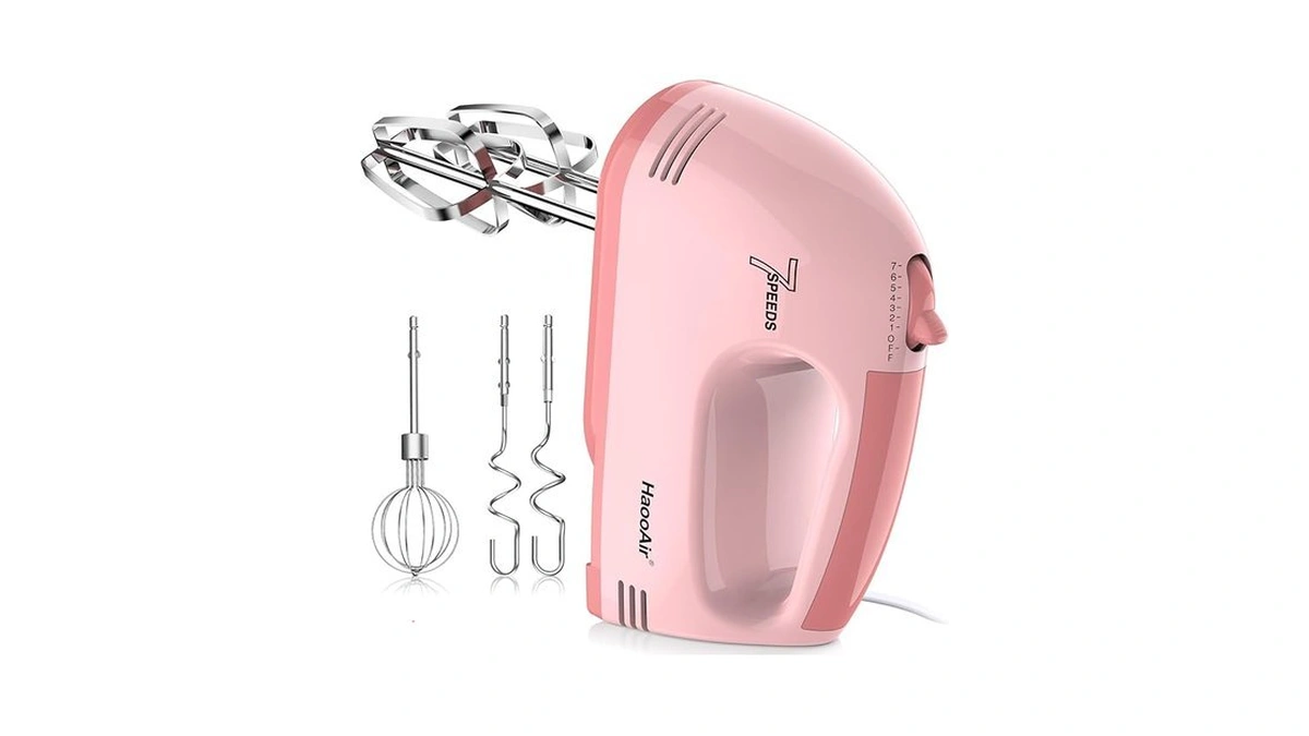 Electric Kitchen Mixer, Small 7-speed Mixer, Dishwasher-safe 304 Accessories (1