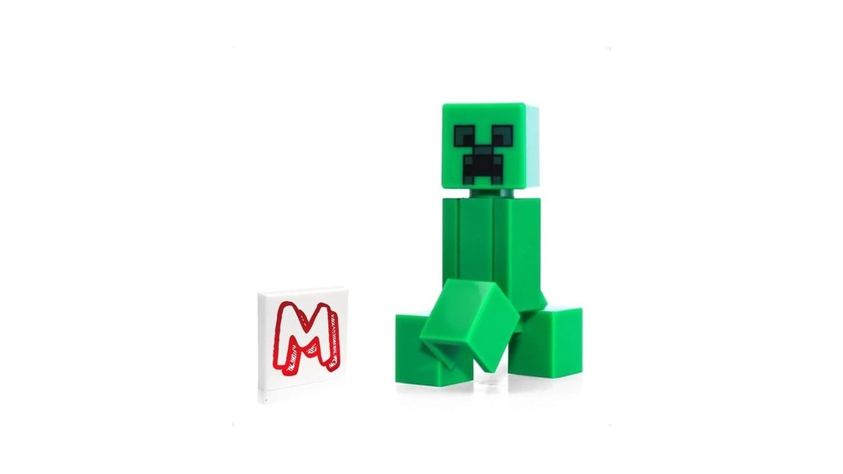 Lego Minecraft - The Creeper Minifigure (with Minifigureland Tile)