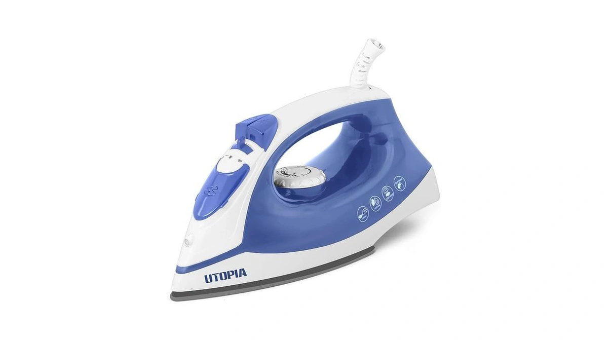 Utopia Home Steam Iron For Clothes - Non-stick Soleplate -