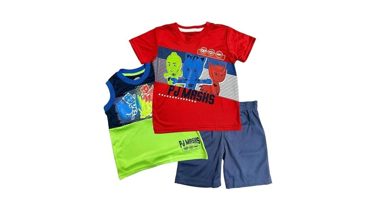 Pj Masks Boys' 3 Piece Short Set (toddler/kid), Red, 5