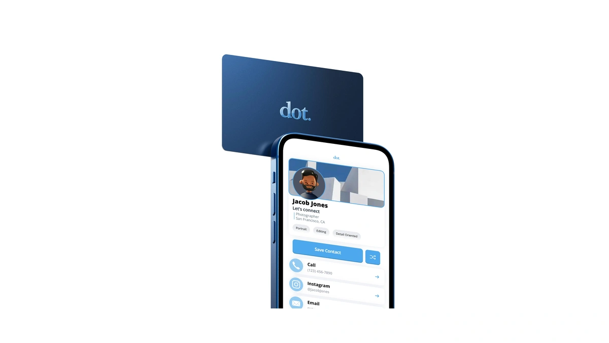 Dot. Card - Digital Business Card - Tap Compatible With
