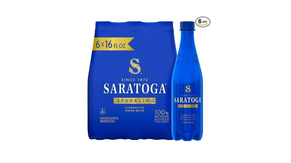 Saratoga, Sparkling Water Bottles, 6-pack - Carbonated Spring Bottled Water