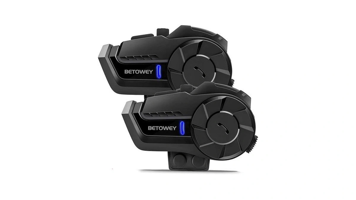 Betowey Motorcycle Helmet Bluetooth Headset, B2x Helmet Communication System Motorcycle