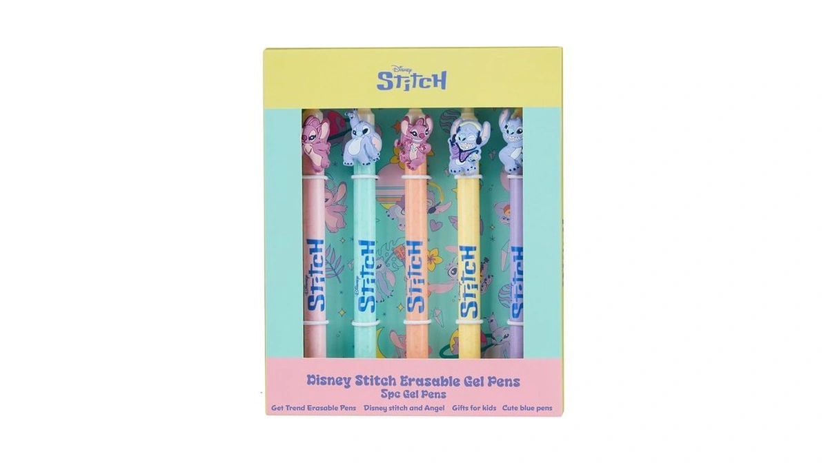 Get Trend Disney Stitch 5pcs Erasable Gel Ink Pens And