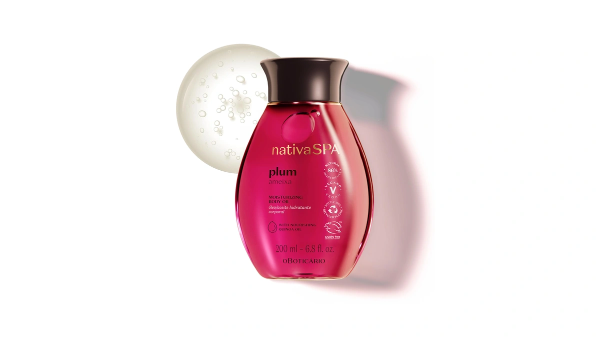 Nativa Spa By O Boticario Plum Body Oil, Enriched With