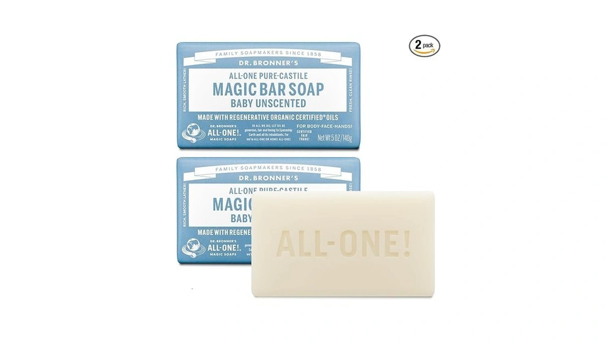 Dr. Bronner's - Pure-castile Bar Soap (baby Unscented, 5 Ounce,