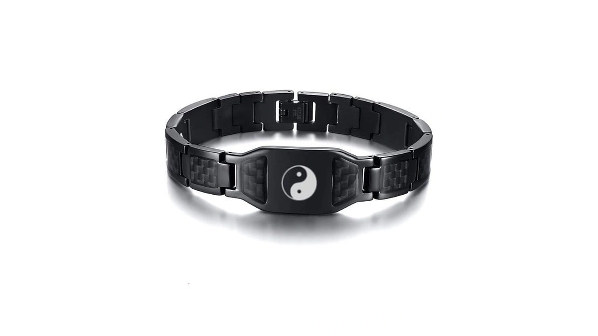 Men's Taoism Tai Chi Yin Yang Bagua Balance Bracelet Stainless