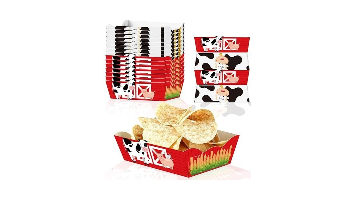 Caoekego 24 Pcs Farm Animal Snack Bowl Party Supplies,farm Food