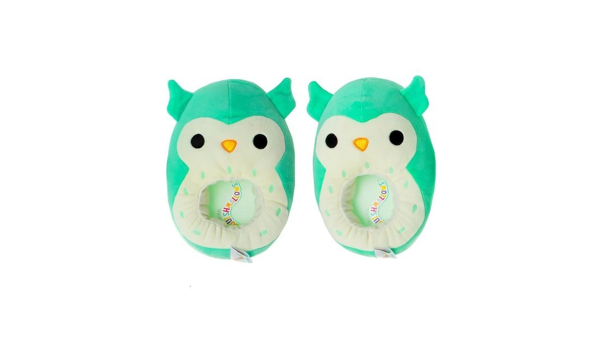 Squishmallows Winston The Owl Slippers - Plush Lightweight Warm Comfort