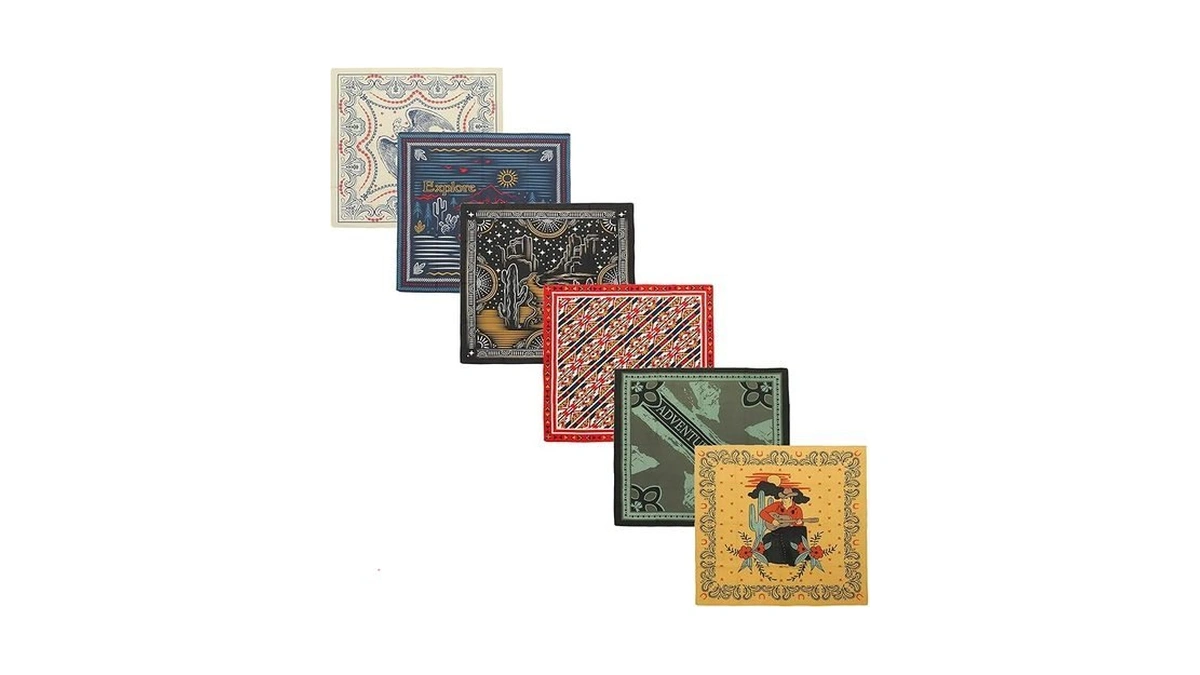 Bioworld Lightweight Americana 22"x22" 6-pack Bandana Set