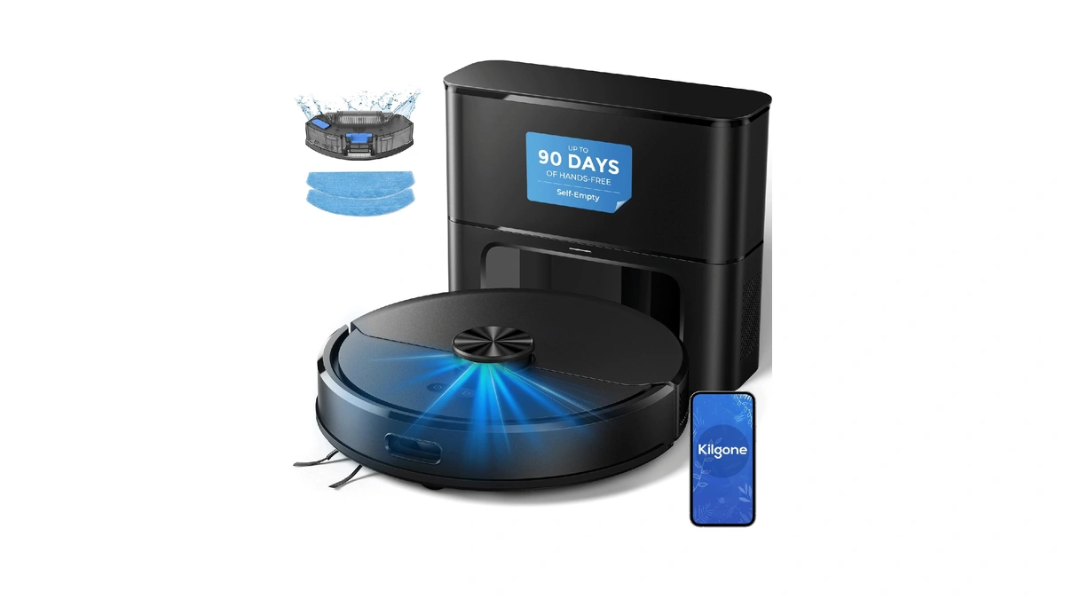 Kilgone Robot Vacuum And Mop Combo With Self Emptying Station,