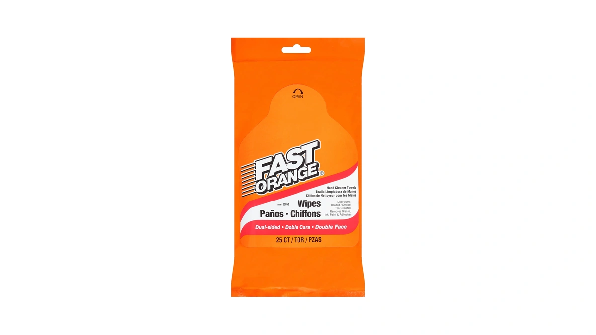 Fast Orange 25050 Hand Cleaner Wipes, Mechanic Wipes For Auto