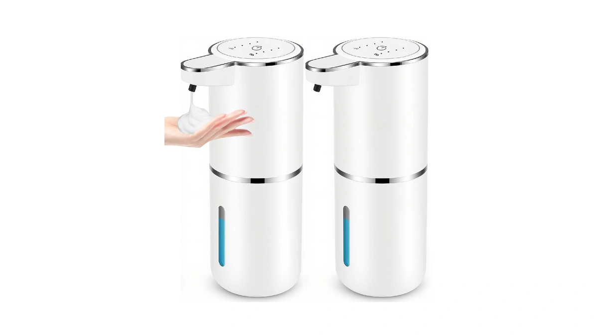2 Pack Automatic Soap Dispensers,12.8oz/380ml Usb Touchless Automatic Foaming Soap