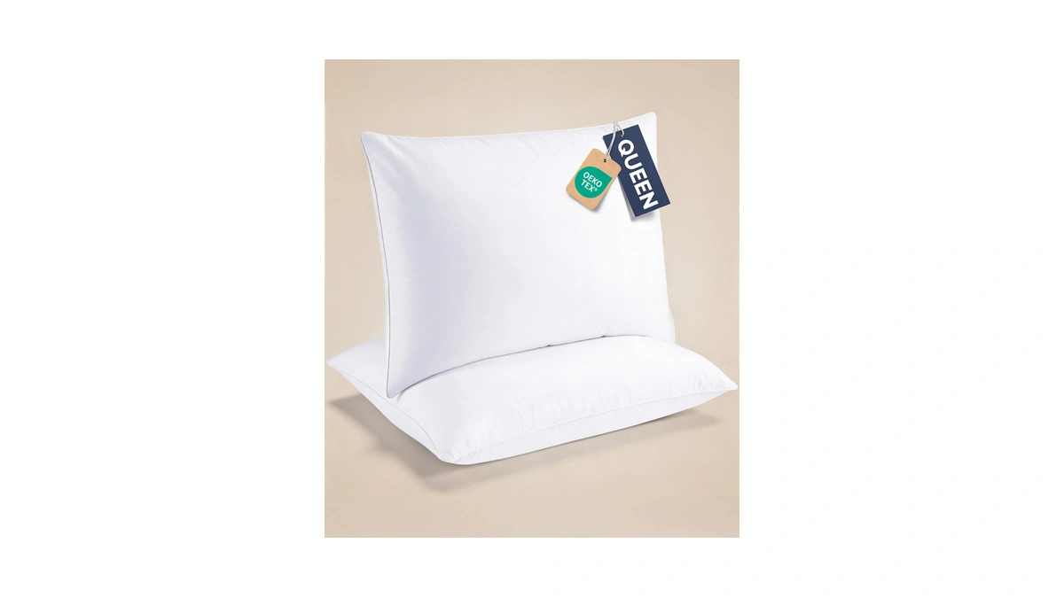Cgk Linens Ultra Thin Flat Pillows For Sleeping - Queen