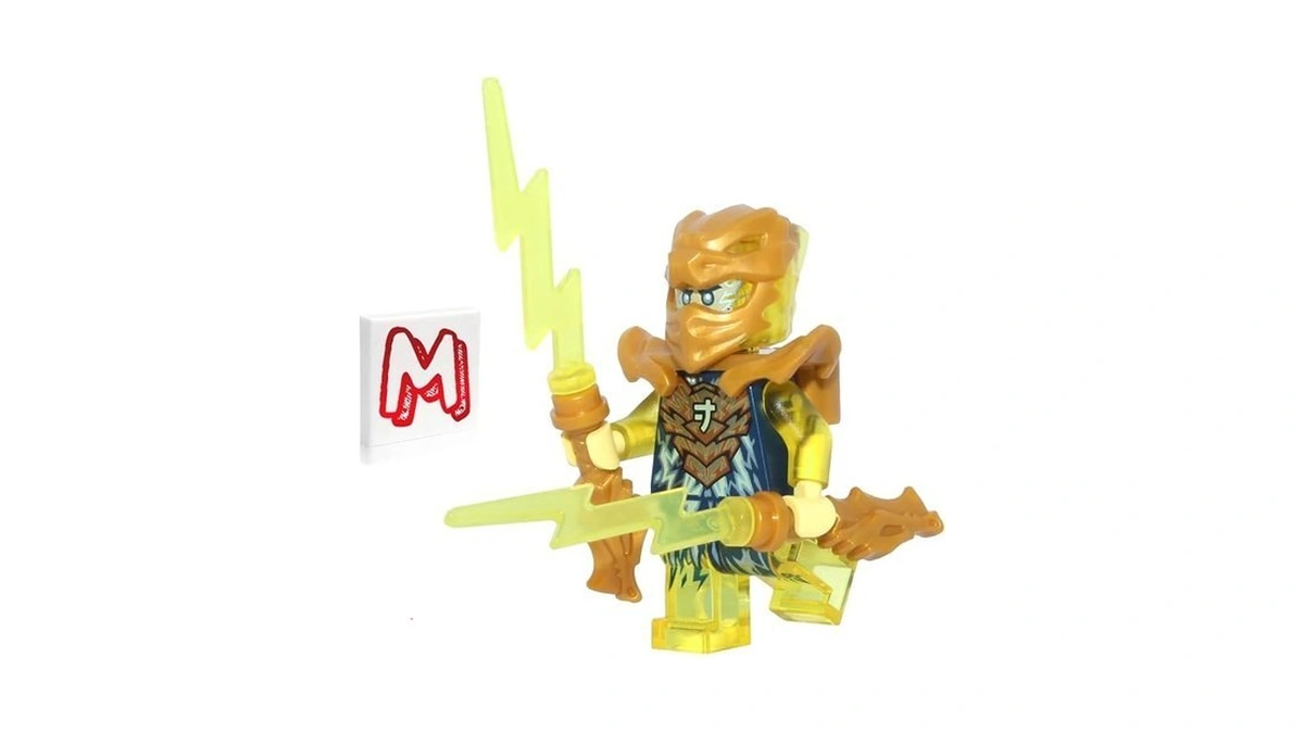 Lego Ninjago Crystalized Minifigure - Jay (golden Dragon) Without Wings