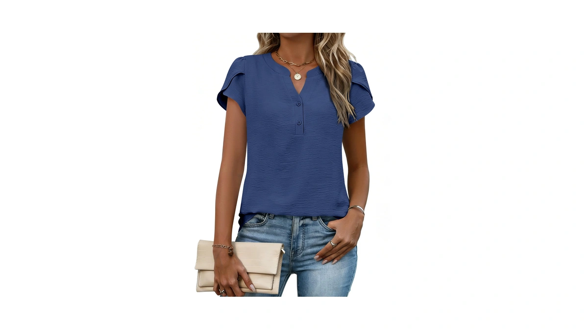 Zeagoo Tshirts Shirts For Women 2026 Spring Tops Short Sleeve