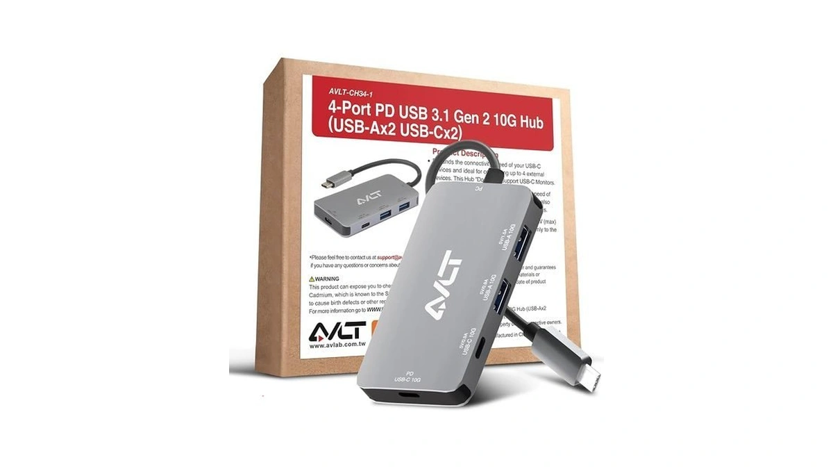Avlt 4-port Usb 3.1 Gen 2 Type C 10g Hub