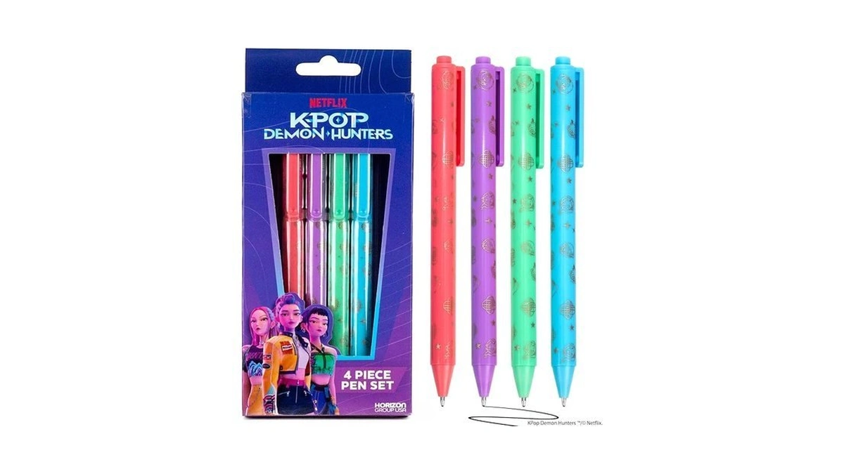 Netflix Kpop Demon Hunters™ 4 Piece Pen Set – Retractable