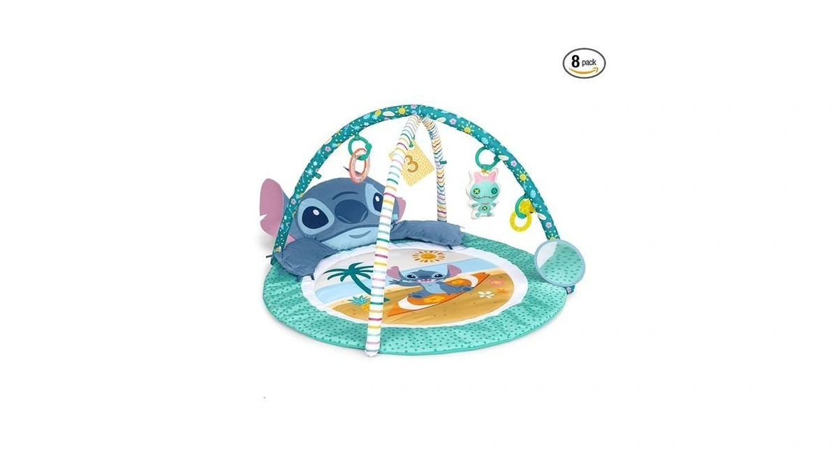 Bright Starts Disney Baby Stitch Party In Paradise Play Gym