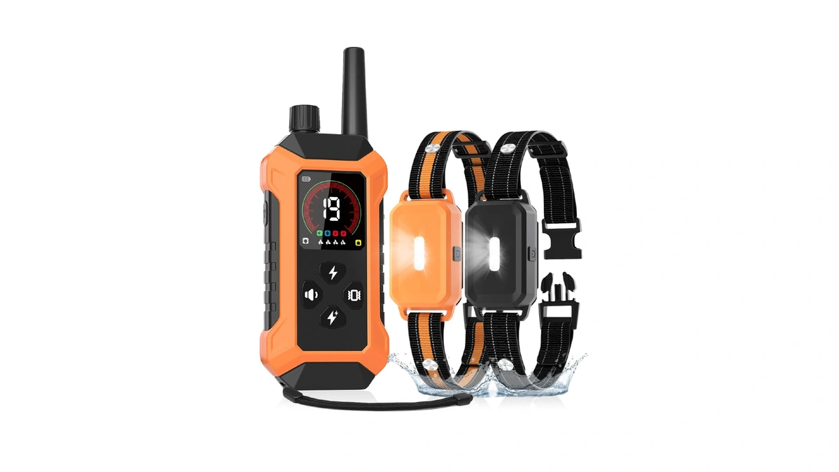 Dog Shock Collar With Light 2 Pack (5–150lbs), 4400ft Waterproof